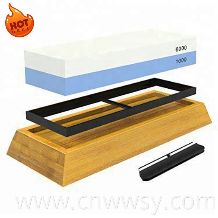 Factory direct kitchen home double sided base whetstone sharpening stone whetstone